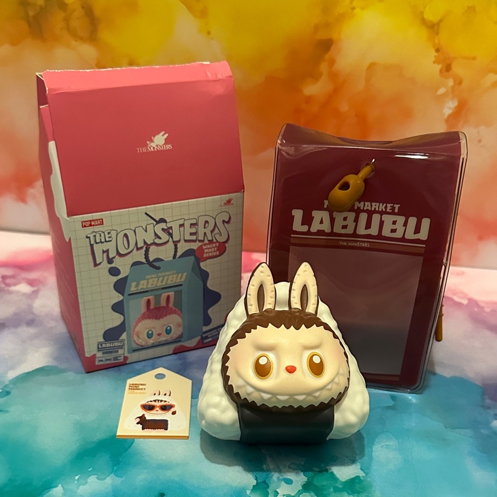 Pop Mart Wacky Mart The Monsters Labubu Onigiri Stress Ball Keychain